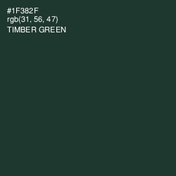#1F382F - Timber Green Color Image